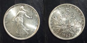 Pièce De 5 Francs Français Argent « Semeuse » De 1961 – Qualité Splendide (SPL)