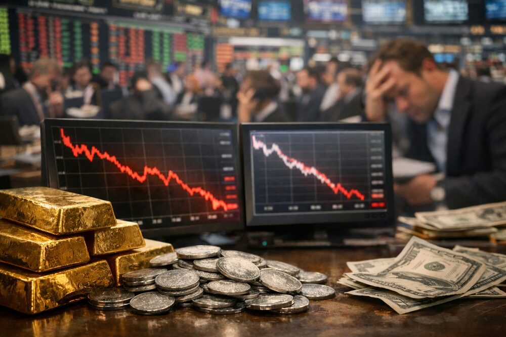 panique sur l'or et l'argent papier. Les traders vendent