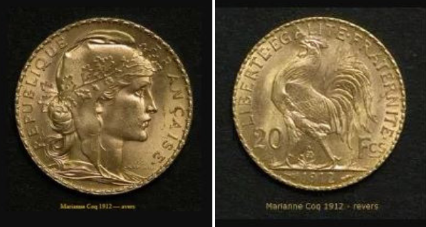 Marianne Coq 20 francs avers et revers