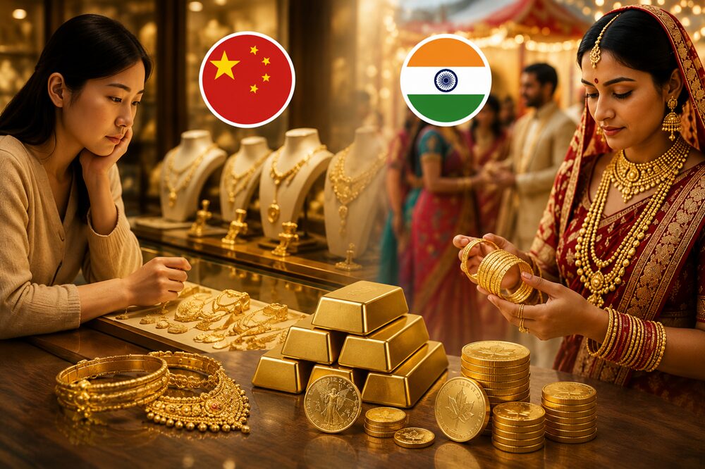 femmes chinoises et indiennes qui regardent des bijoux, trop chers.