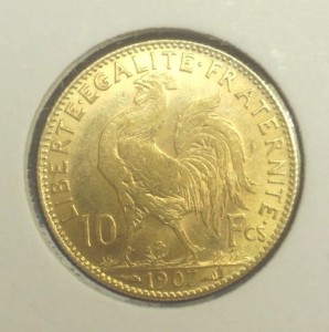 Le Napoléon 10 Francs, ou Demi-Napoléon. Une jolie petite pièce d'or avec un beau potentiel pour l'investissement dans l'or physique mais difficile à trouver dans un état acceptable (pouvant soutenir une prime).