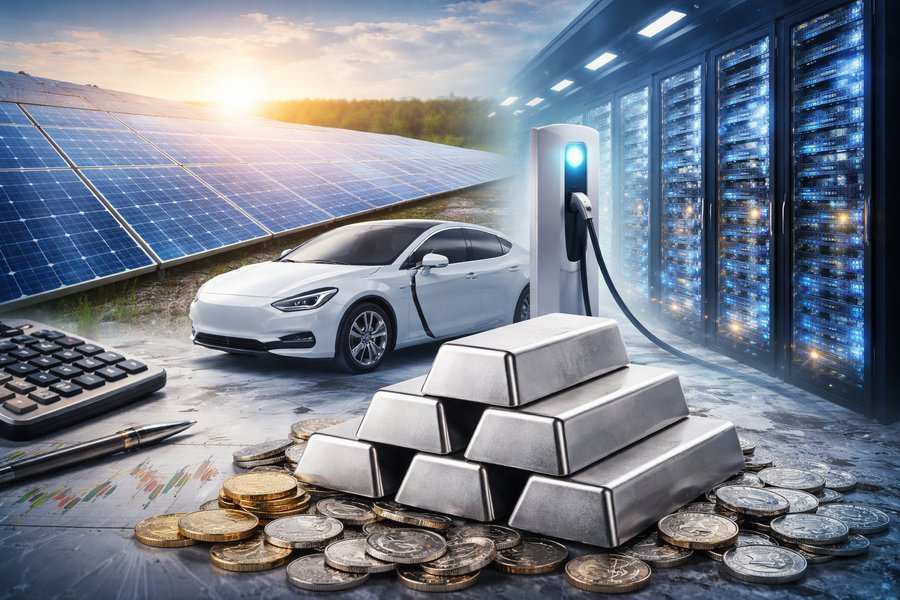 l'argent métal en 2026 sera demandé par l'investissement, le photovoltaïque, la voiture électrique et l'IA