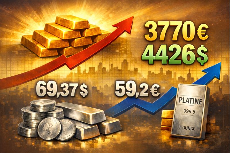 records or argent et platine le 22 décembre 2025