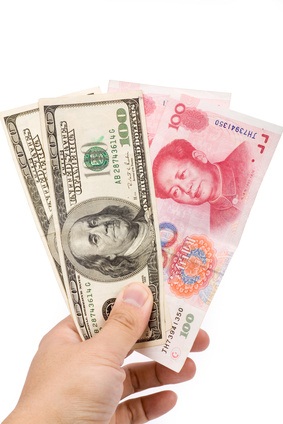 Yuan et dollars
